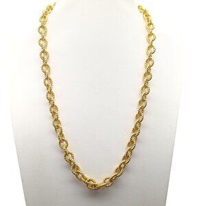 Vintage Sarah Coventry Gold Tone Rope Chain Necklace 24" Vintage Elegant Design